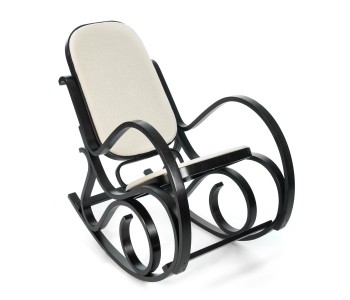 Кресло-качалка mod. AX3002-2 дерево береза (Венге), ткань: полиэстер/хлопок (Tet Chair)
